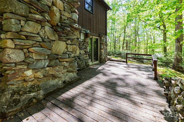 view of wooden deck