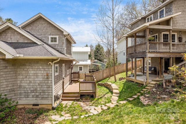 19 Castle St, Asheville, NC 28803 - view of yard with a wooden deck