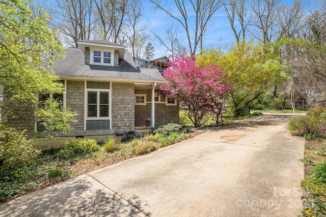 19 Castle St, Asheville, NC 28803 - view of front of house with driveway, crawl space, and roof with shingles