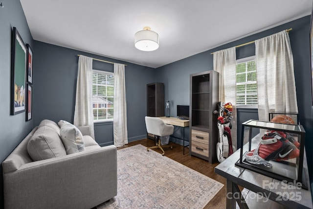 2100 Shadyview Dr, Charlotte, NC 28210 - office with dark wood-type flooring