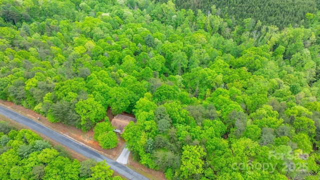 aerial view with a forest view