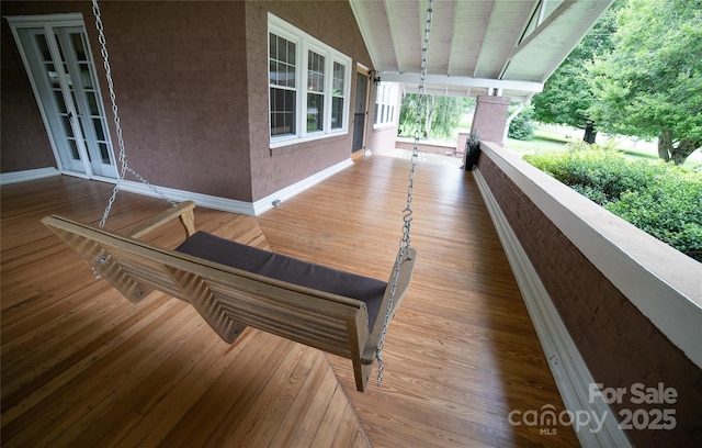 311 W Union St, Morganton, NC 28655 - wooden terrace featuring french doors