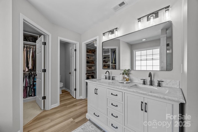 347 Wildbriar Rd Unit 28, Fletcher, NC 28732 - bathroom with double vanity, a walk in closet, and toilet