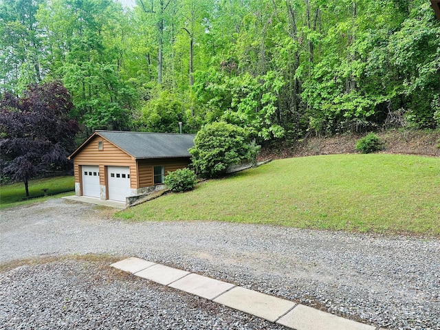 3110 Mentink Way, Nebo, NC 28761 - detached garage featuring a forest view
