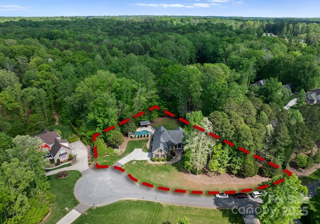 860 Arrow Point Ln, Davidson, NC 28036 - bird's eye view with a forest view