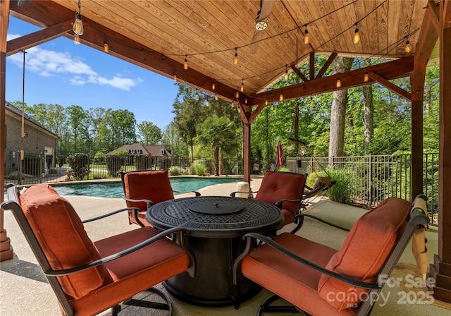860 Arrow Point Ln, Davidson, NC 28036 - view of patio featuring a fenced in pool and fence