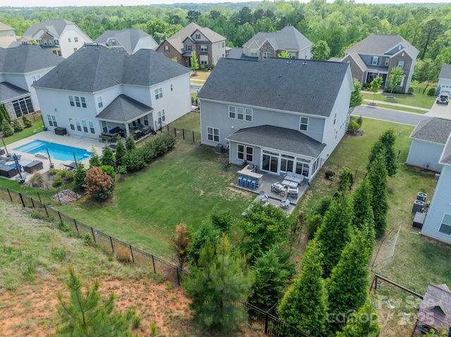 bird's eye view featuring a residential view