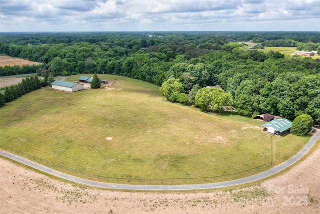 3400 Baucom Manor Rd, Monroe, NC 28110 - overview of rural landscape featuring a forest