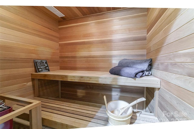 3400 Baucom Manor Rd, Monroe, NC 28110 - sauna / steam room with wood walls and wood ceiling