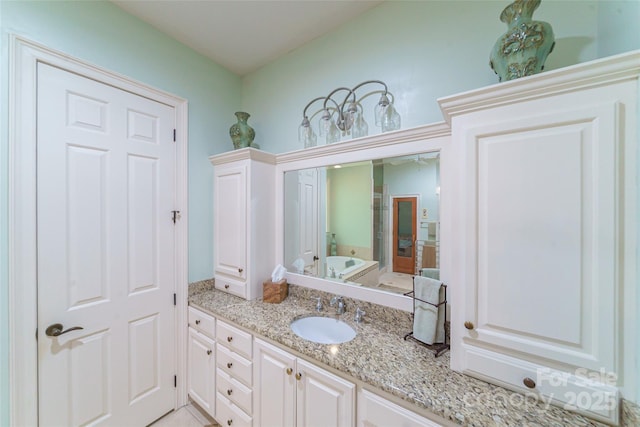 3400 Baucom Manor Rd, Monroe, NC 28110 - bathroom with vanity and a bathtub
