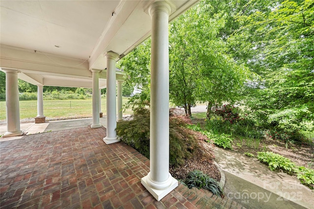 view of patio / terrace featuring covered porch