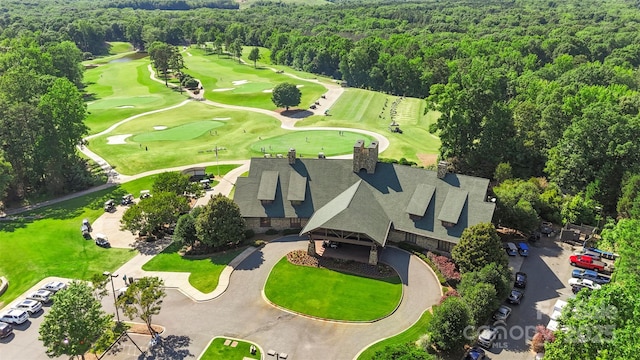 1004 Berwick Ct, Waxhaw, NC 28173 - bird's eye view of a heavily wooded area and a golf course