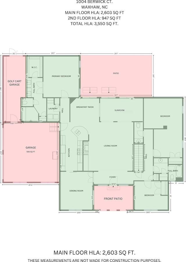 1004 Berwick Ct, Waxhaw, NC 28173 - view of room layout