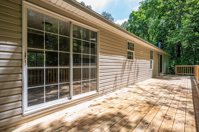 view of wooden deck
