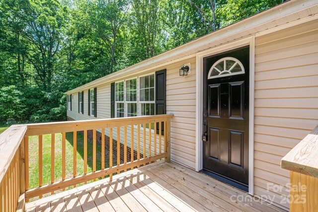 5376 Walter Estate Ln, Iron Station, NC 28080 - entrance to property featuring a wooden deck