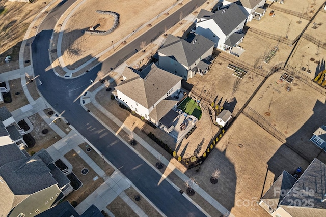 aerial view of residential area