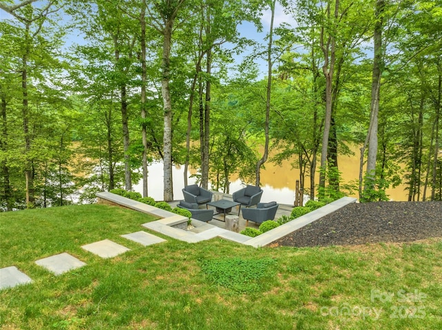 view of yard with outdoor lounge area