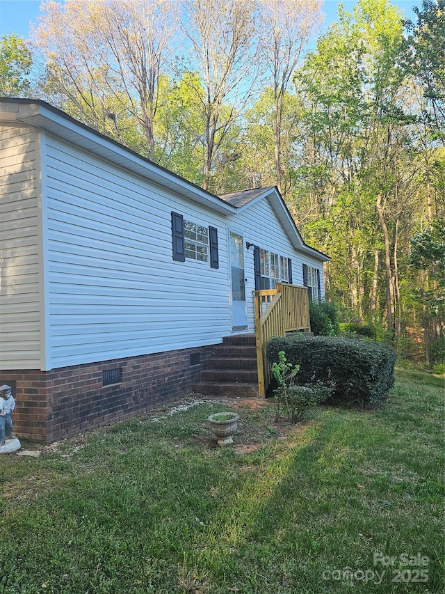 112 Thunder Rd, China Grove, NC 28023 - manufactured / mobile home with crawl space and a front yard