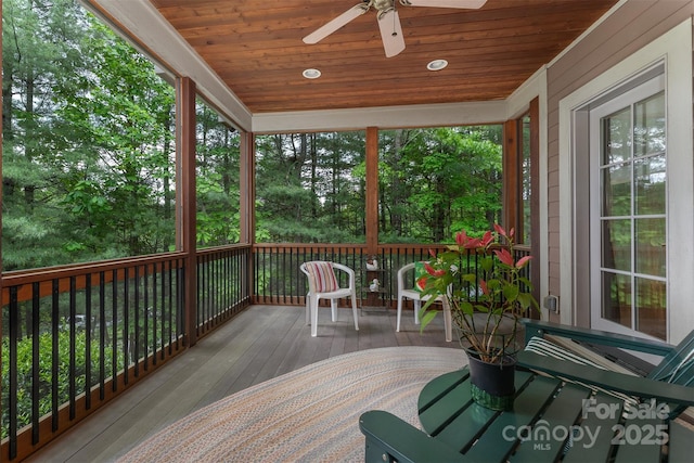 168 Chattooga Run, Hendersonville, NC 28739 - sunroom / solarium with ceiling fan