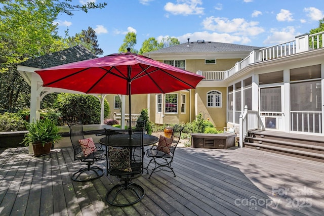 6914 Riesman Ln Unit 95, Charlotte, NC 28210 - deck featuring outdoor dining space