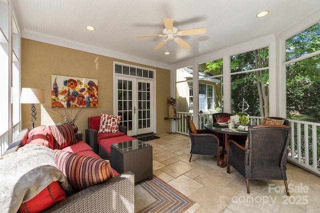 6914 Riesman Ln Unit 95, Charlotte, NC 28210 - sunroom featuring french doors