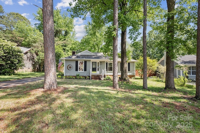 6412 Old Meadow Rd, Charlotte, NC 28227 - view of front of property with a chimney and a front yard