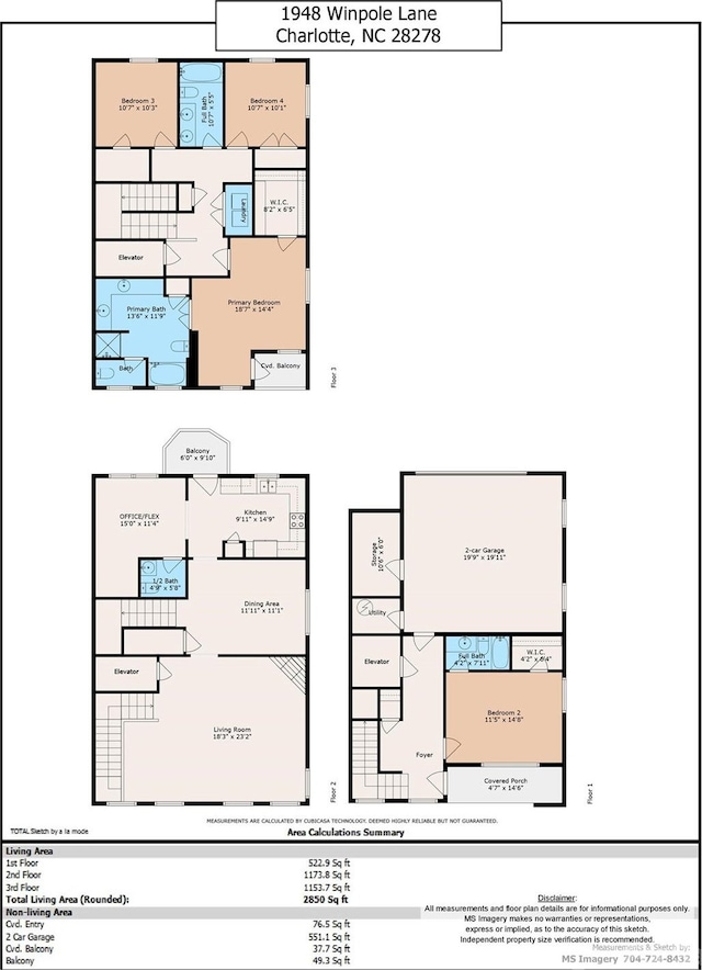 1948 Winpole Ln, Charlotte, NC 28273 - view of layout