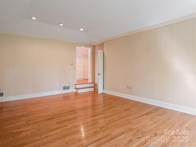 10 Stuyvesant Rd, Asheville, NC 28803 - spare room with recessed lighting, baseboards, visible vents, and light wood-style flooring