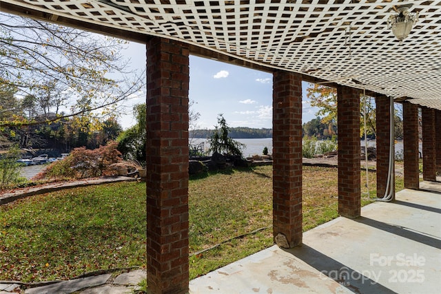 4950 Canterbury Pl, Morganton, NC 28655 - exterior space with a patio and a water view