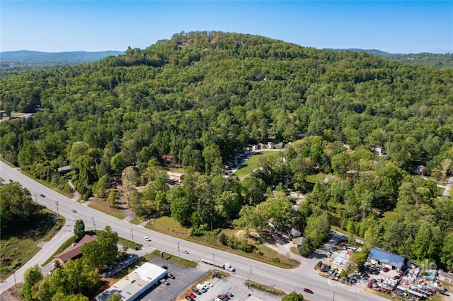 drone / aerial view with a forest view