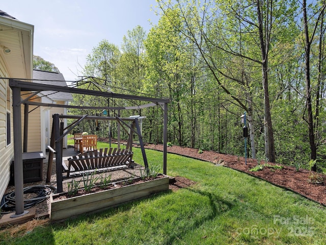 view of yard featuring a playground