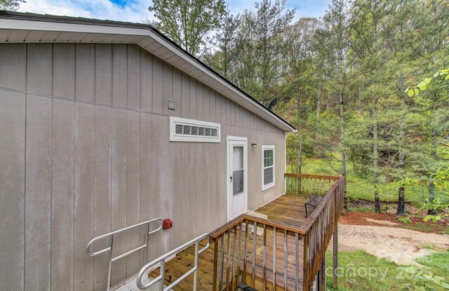 exterior space with a wooden deck
