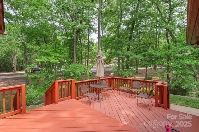 view of wooden deck