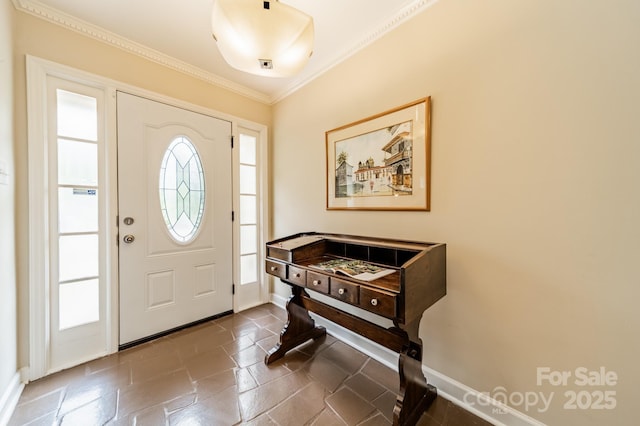 5522 Sharon Rd, Charlotte, NC 28210 - entrance foyer with crown molding and baseboards
