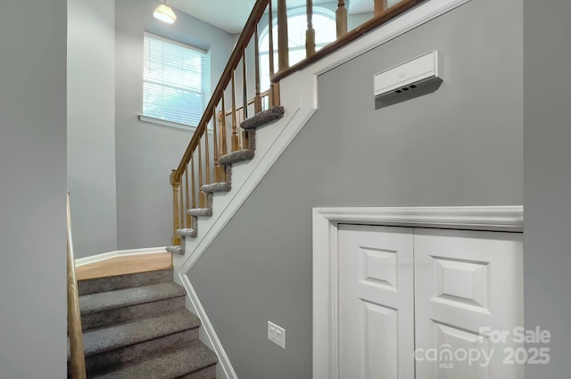 6510 Clavell Ln Unit B, Charlotte, NC 28210 - stairs featuring baseboards