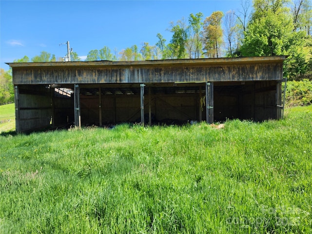 view of pole building with a detached carport