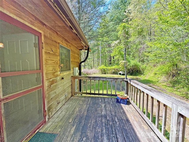 view of wooden terrace