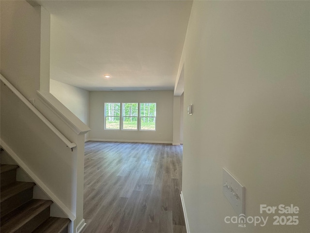 213 Salem Springs Ln, Statesville, NC 28625 - interior space with baseboards, stairs, and wood finished floors