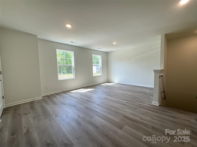 213 Salem Springs Ln, Statesville, NC 28625 - unfurnished room featuring baseboards, wood finished floors, and recessed lighting