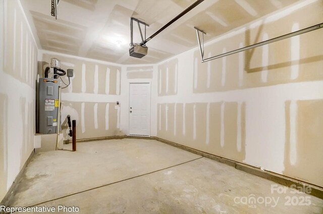 4248 Black Ct Unit 232, Harrisburg, NC 28075 - garage with water heater and a garage door opener