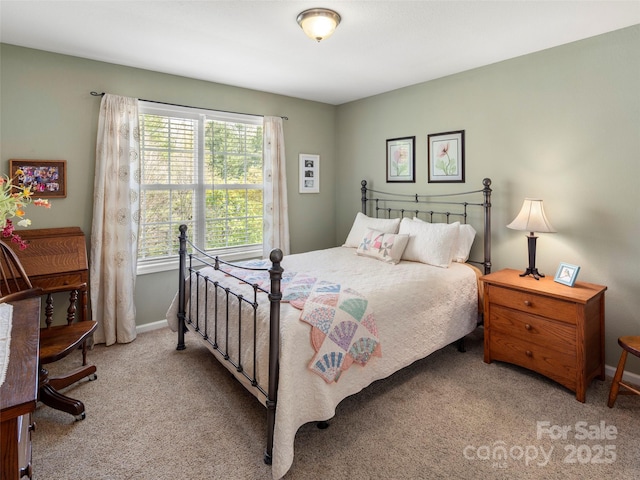bedroom featuring baseboards and carpet floors