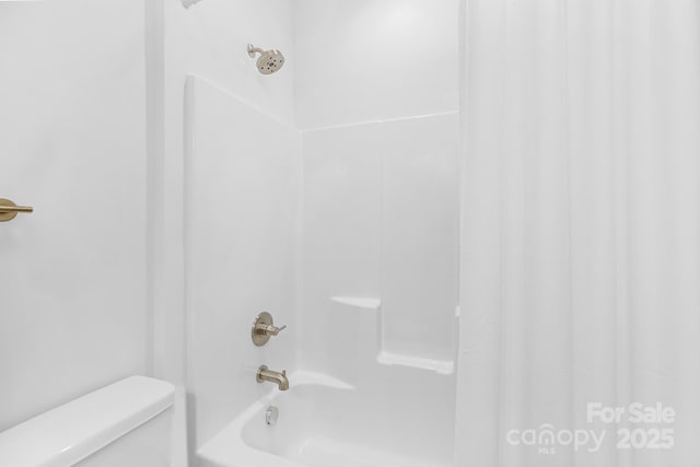1619 Martin Ave, Gastonia, NC 28052 - bathroom featuring toilet and shower / tub combo