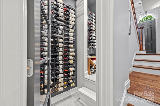 wine room with baseboards