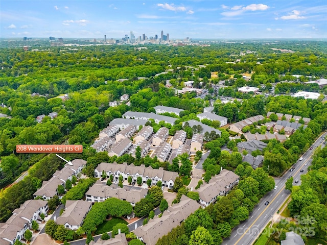 bird's eye view with a residential view
