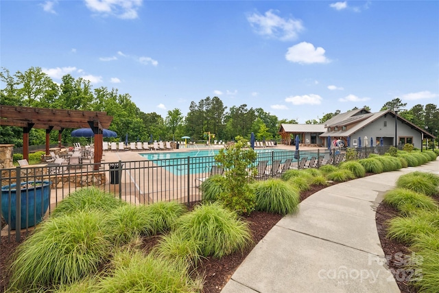 528 Rock Skip Way, Fort Mill, SC 29708 - community pool with a pergola and a patio area