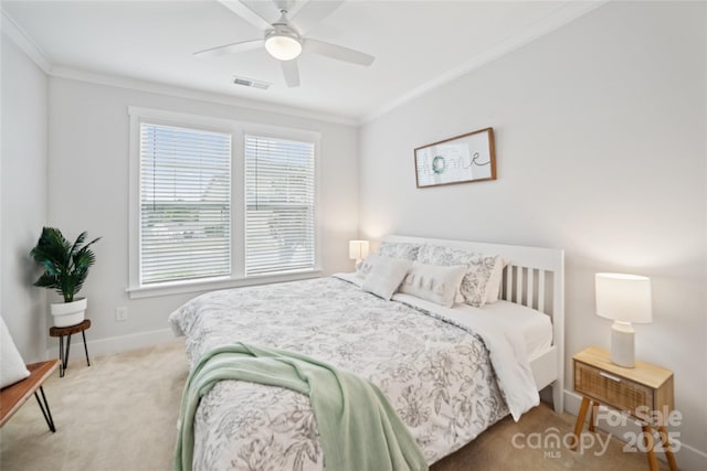 528 Rock Skip Way, Fort Mill, SC 29708 - bedroom with multiple windows, crown molding, carpet flooring, and ceiling fan