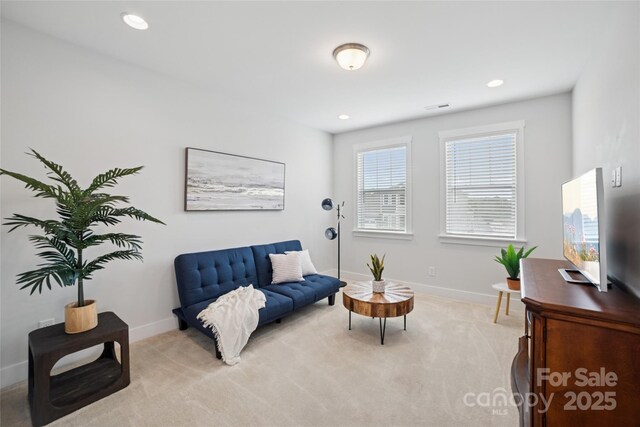 528 Rock Skip Way, Fort Mill, SC 29708 - sitting room featuring light carpet and recessed lighting