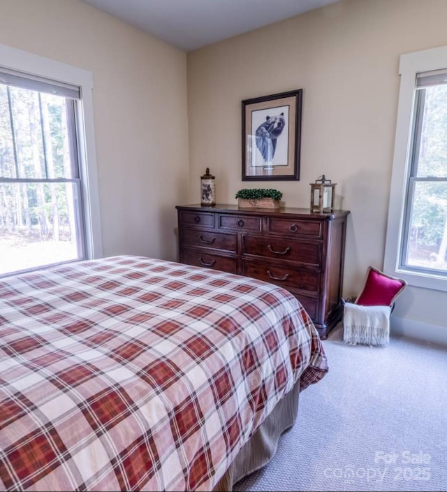 view of carpeted bedroom