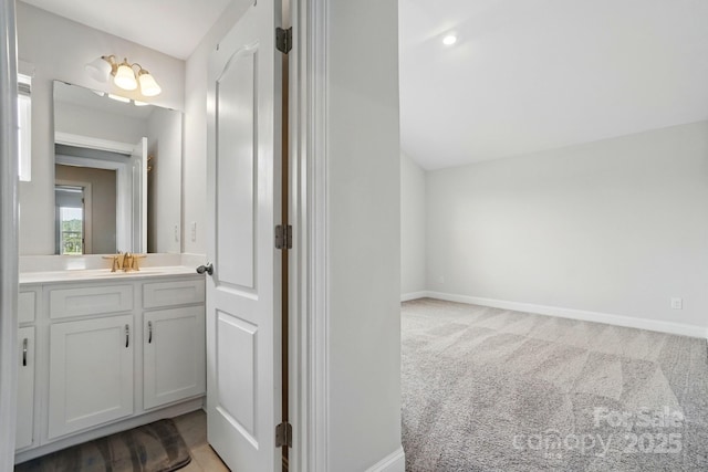 4321 Hornyak Dr, Monroe, NC 28110 - bathroom with vanity and baseboards