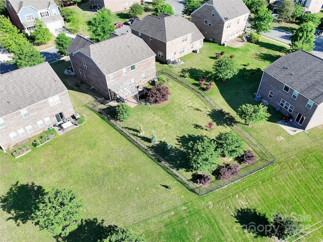 bird's eye view with a residential view